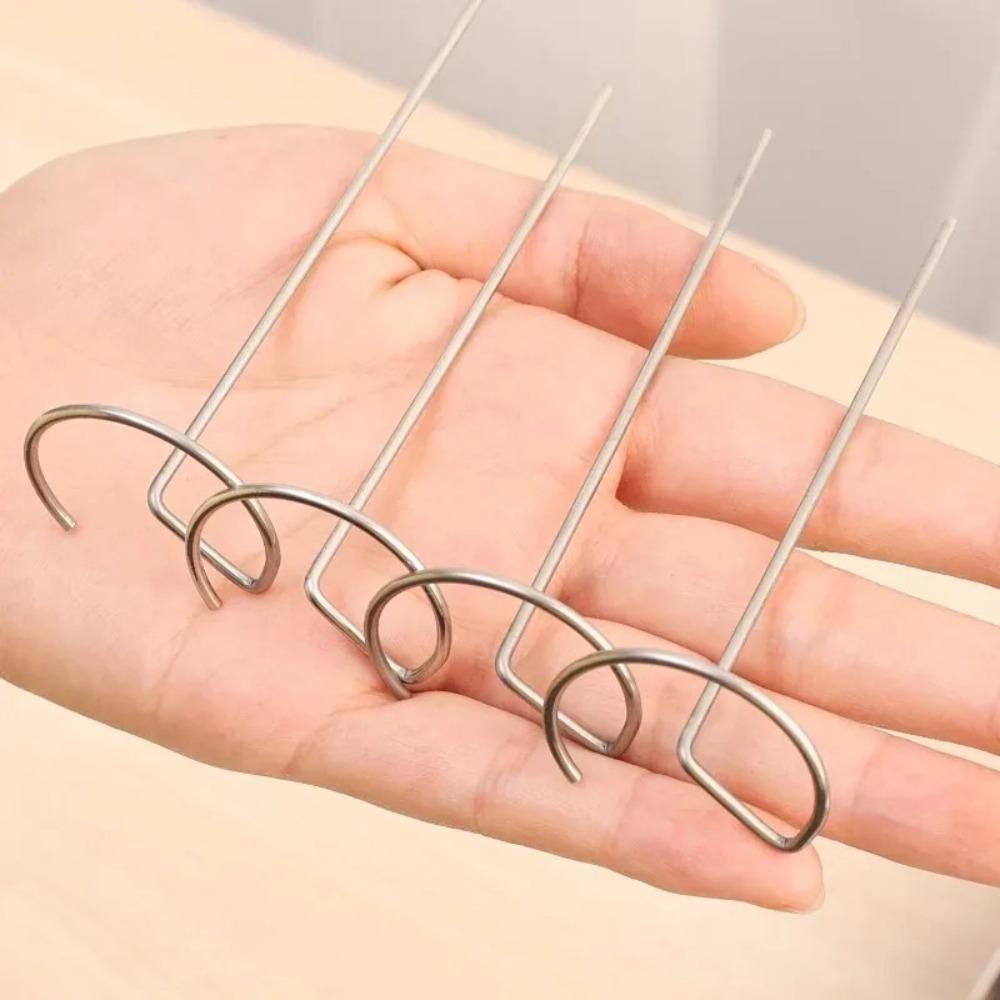 10PCS Stainless Steel Barbecue Sticks Reusable Oven Hanging Vertical Grill Universal Air Fryer
