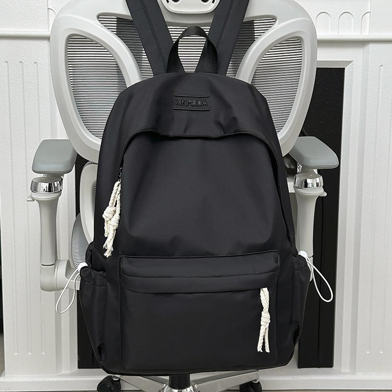 Schoolbag New Japanese Simple College Student Versatile School Bag Junior High School Student Large Capacity Solid Color Leisure Travel Backpack