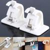 Shower Curtain Rod End Fixing Clips No Drill Bathroom Tension Rod Wall Mount Brackets for Kitchen Bathroom Poles 1-2cm