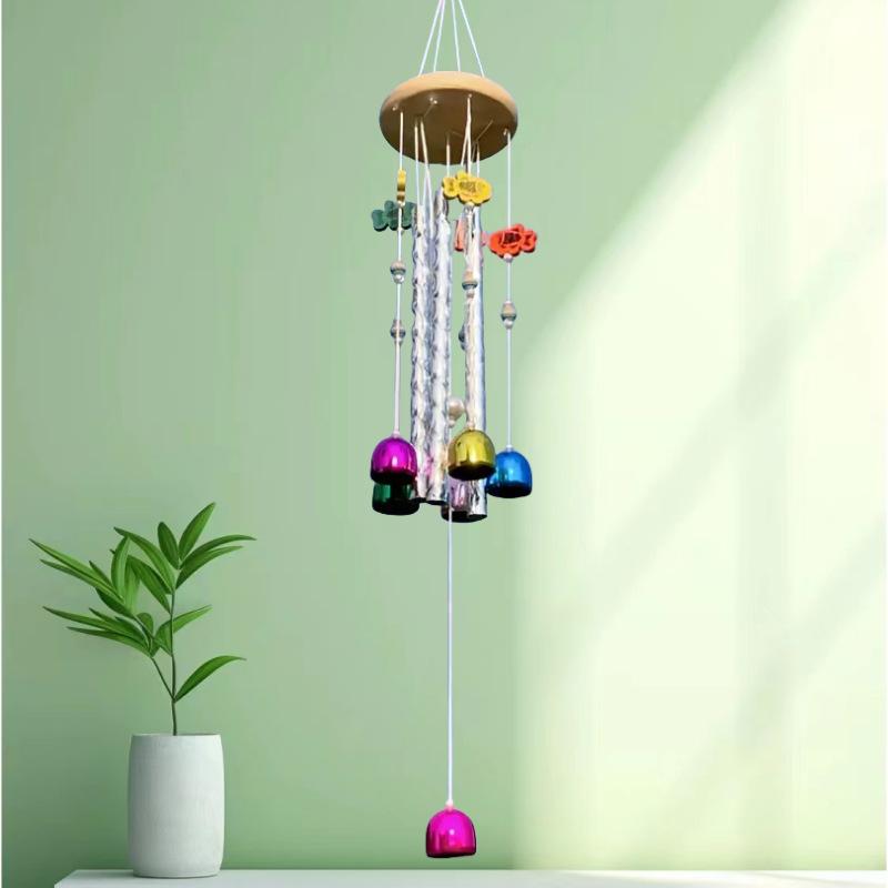 

Красочный европейский стиль, твердый деревянный колокольчик, настенный алюминиевый трубчатый балкон, подвесная дверь, украшение, подарок, колокольчик 56cm