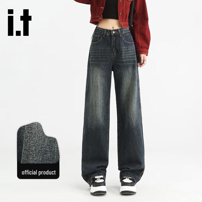 

Izzue Women s High-Waist Straight-Leg Denim Jeans S