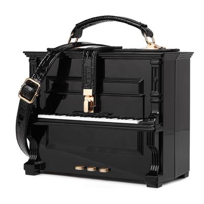 Sac à bandoulière en cuir PU pour femme, sac de voyage tendance en forme de piano, sac à bandoulière de luxe pour dames, petite boîte