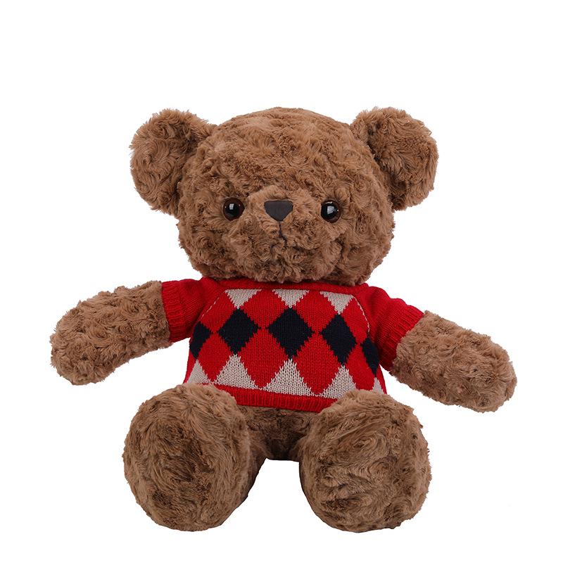 Valentine's Day Twisted Knit Teddy Bear Plush Toy Gift