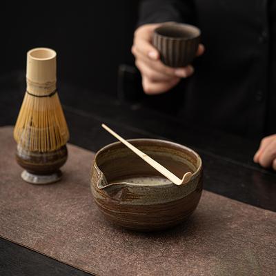 Japanese-style Coarse Pottery Tea Dispenser Ceramic Tea Bowl Matcha Bowl Matcha Spoon Baibenli Kung Fu Tea Ceremony Accessories