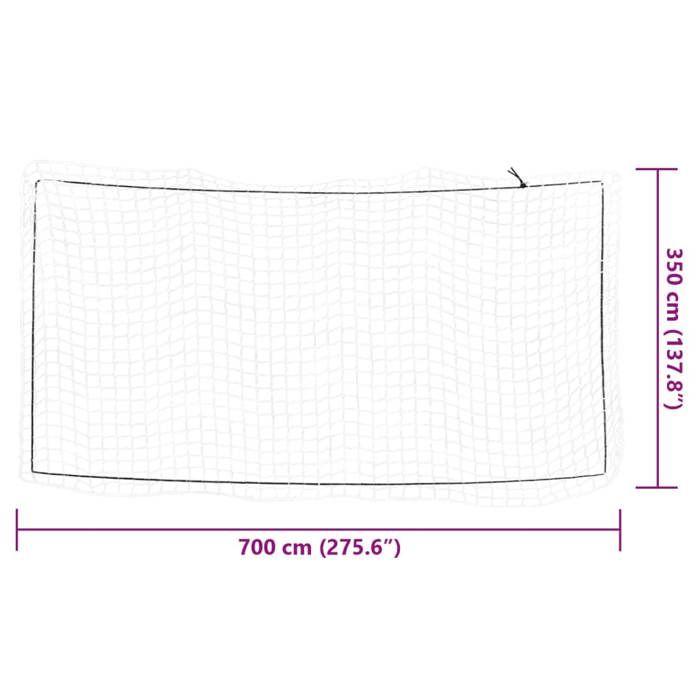 VidaXL Filet pour remorque avec corde élastique blanc 7x3,5 m PP 4012271