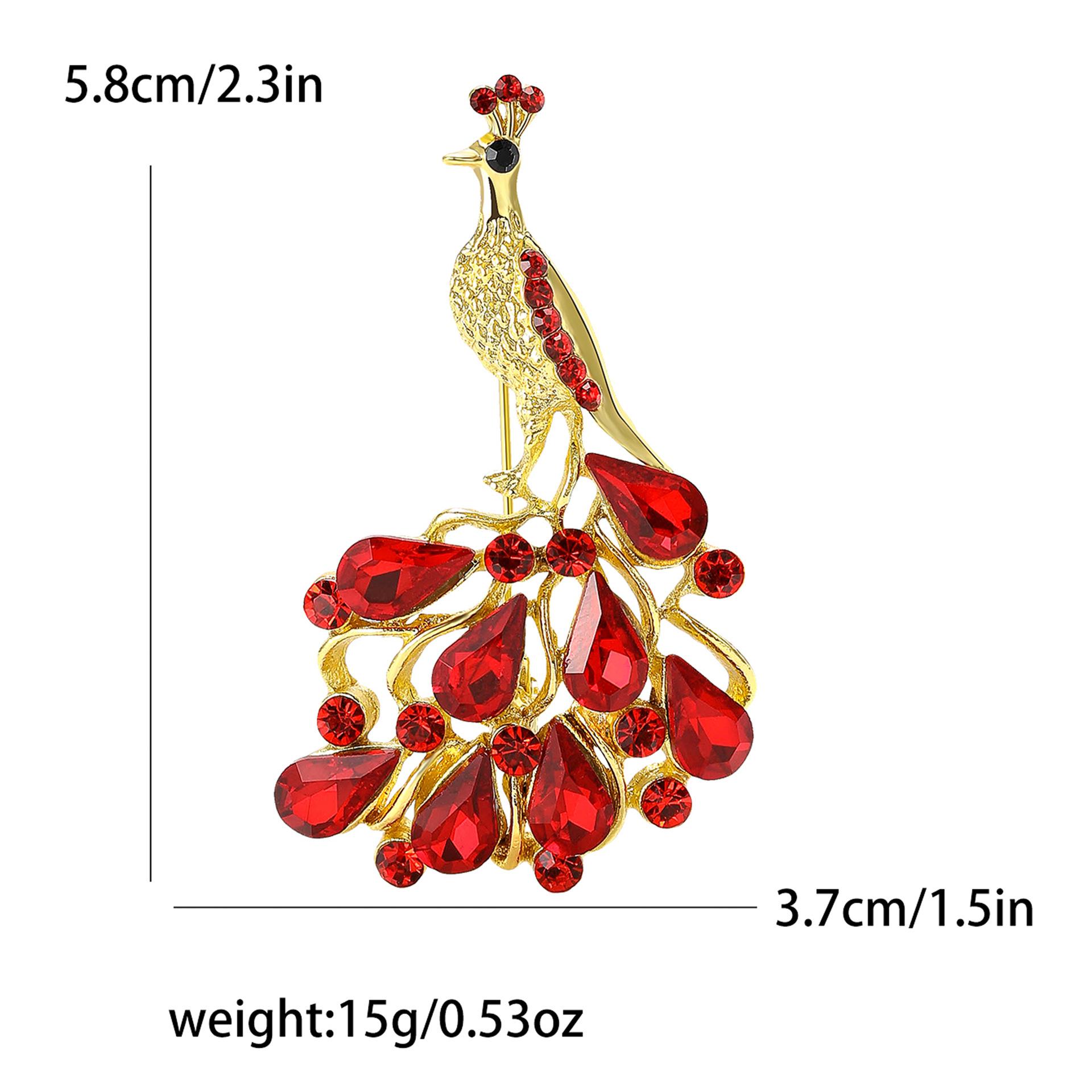 

Преувеличенная изысканная брошь павлина из сплава со стразами, высококачественная ретро-шаль для женского костюма, корсаж, ювелирное украшение