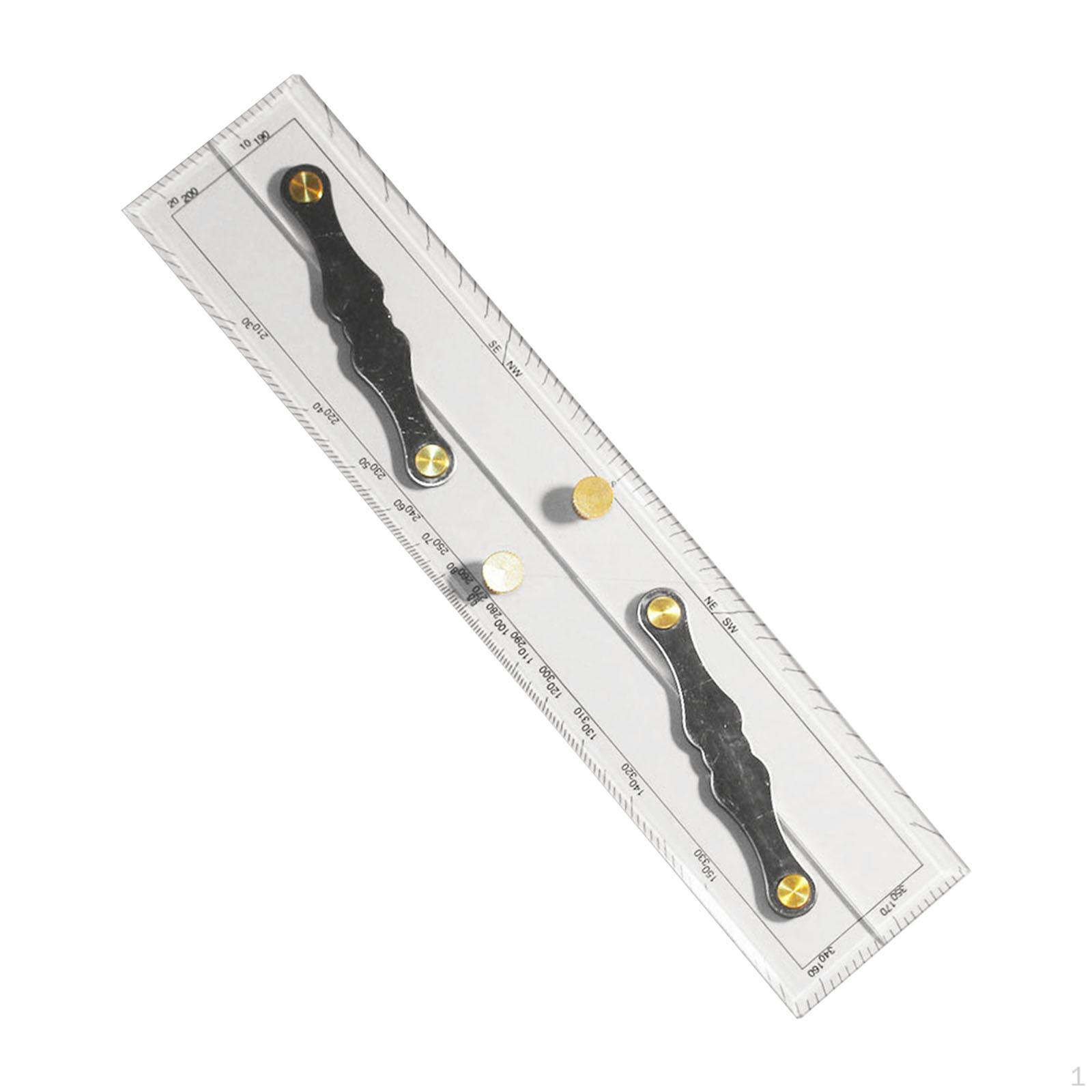 

Ideal Parallel Navigation Ruler for Measuring Angles, Planning Routes, And Drawing Lines 30cm