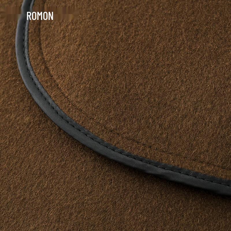 Romon Men's Slim Fit Double-faced Wool Overcoat