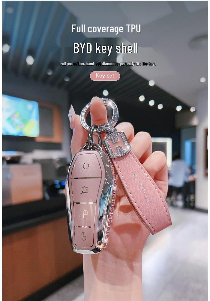 BYD Dolphin Key Cover & Woman's Car Buckle Bag for Han Song Plus, Tang DMMI, Qin Pro, Yuan E2, MX.