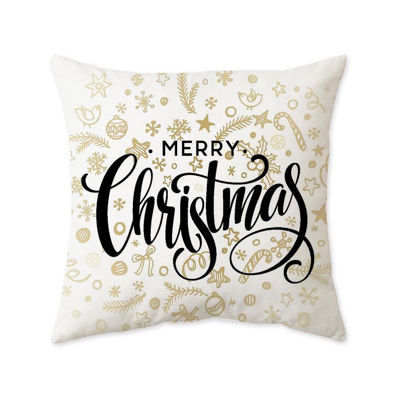 Cross-Border Christmas Festival Printed Cushion Cover for Sofa, Bedside, or Living Room