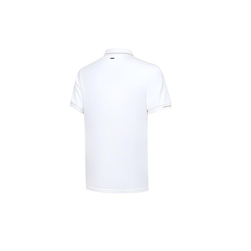 Li Ning Solid Color Comfortable Versatile Lightweight Sports Polo Shirt Men Tops White APLT083-1