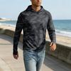 Herren UPF50+ Sonnenschutz Hoodie Langarm Schnelltrocknend Leicht Atmungsaktiv Sportshirt für Outdoor-Aktivitäten