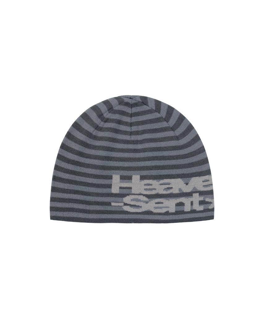 ODDSTUDIO Heaven Scent Jacquard Stripe Beanie - Dusty Blue / Gray