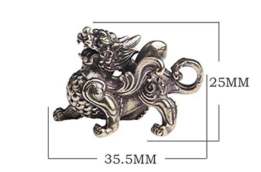 Mini Copper Kirin Feng Shui Dragon Interior Entryway Lucky Feng Shui Business Money Wealth Luck Figurine, Item, Figurine, Decoration, Charm, Charm,