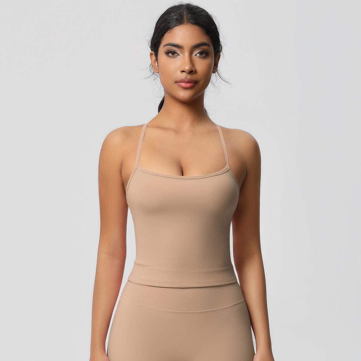 

Ударопрочные собирающие бретели, красивый топ для йоги с открытой спиной, быстросохнущий дышащий облегающий топ, жилет для бега и фитнеса для женщин XL