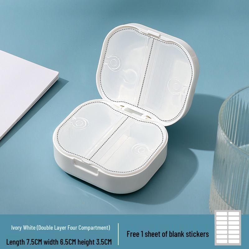 Compact, Moisture-Proof Pill Box for Daily Medication - 3 Times a Day, 7-Day Organizer