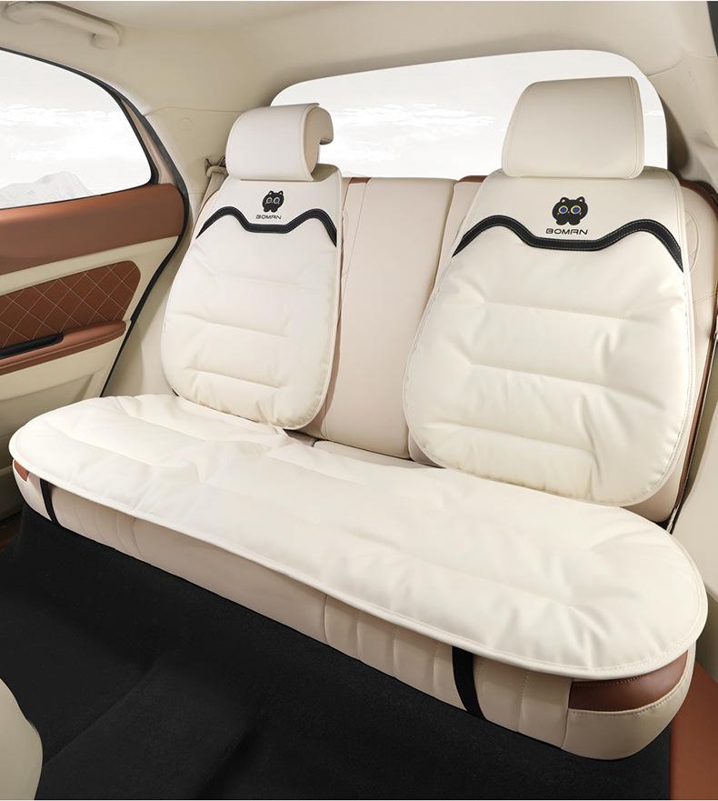 Napa Leather Car Seat Cushion - All-Season Cover for Mercedes-Benz, BMW, Tesla, Volkswagen