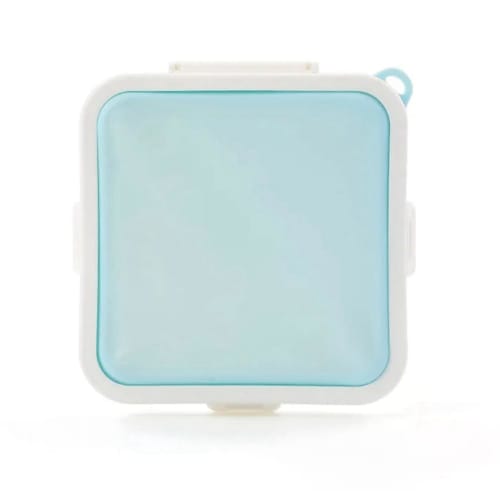TAMOSH Portable Silicone Microwave Sandwich Storage Box Lunch Box Reusable Toast Container Case Blue