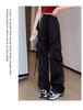 Women's Quick-Dry Pink Parachute Overalls - High-Waisted, Wide-Leg Casual Sports Pants for Spring/Summer 2024