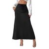 Women's Color Satin Satin Skirt Spring Summer High Waist Lace-up Skirt