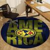 Club America Pattern Round Rug, Indoor/Outdoor Mat, for Picnic, Gameroom, Bedroom, Office, Living Room, Home Decor Carpet, Birthday Gift