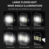 2pcs 8000LM USB Rechargeable Flashlight Waterproof 6 Gear COB/LED Torch Light Portable Powerful Lantern Solar Light For Home Camping Hiking