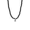 Retro Black Beaded Bracelet & Necklace Set - Light Luxury Chinese Style for Women