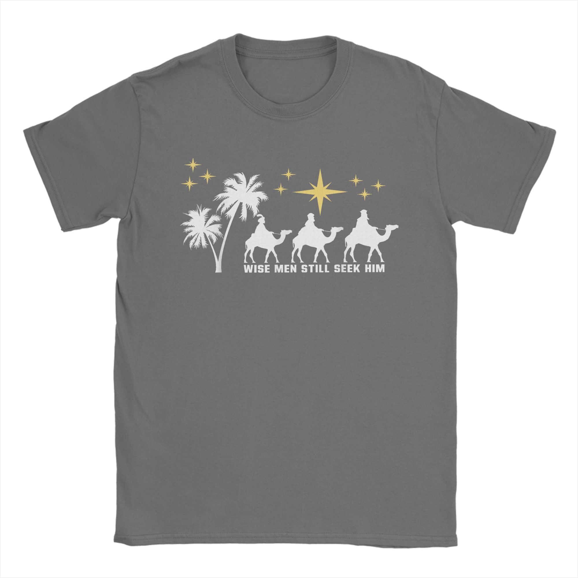 Creative Christmas Epiphany Three Kings Day T-Shirt Men Round Collar Cotton T Shirt Wise Men Short Sleeve Tee Gift Clothing 4XL