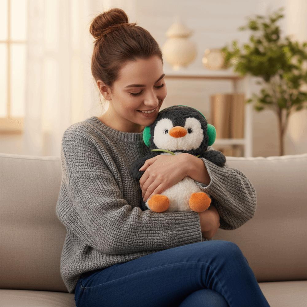 Soft Material Penguin Plush Toy Cartoon Style Soft Doll Animal Doll Throw Pillow  Christmas Present
