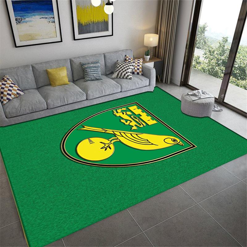 Norwich City FC Carpet Rug for Living Room Bedroom Home Sofa Decoration,Kids Play Non-slip Floor Mat