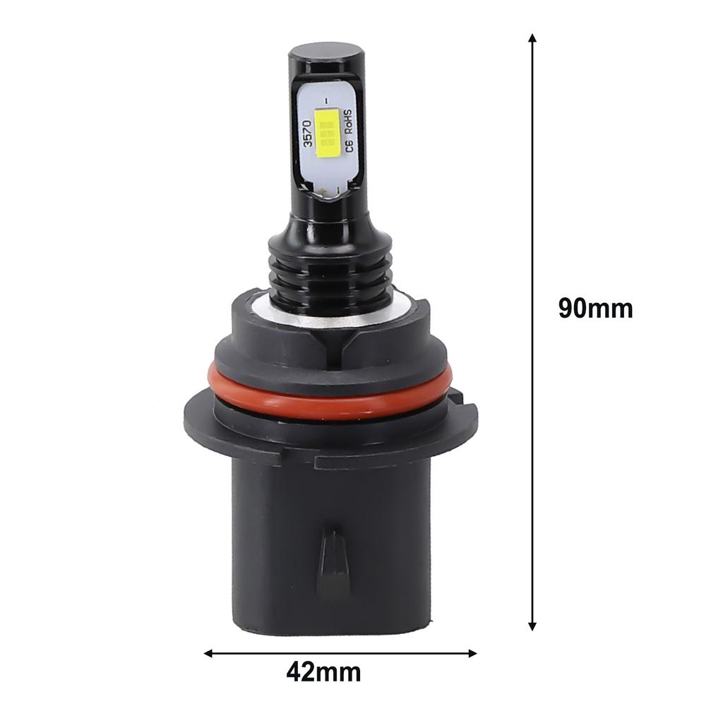2Pcs 9007 HB5 CSP LED Headlight Bulbs Conversion Kit High Low Beam 6000K Head Lamps Auto Daytime Driving Lamp Replacement