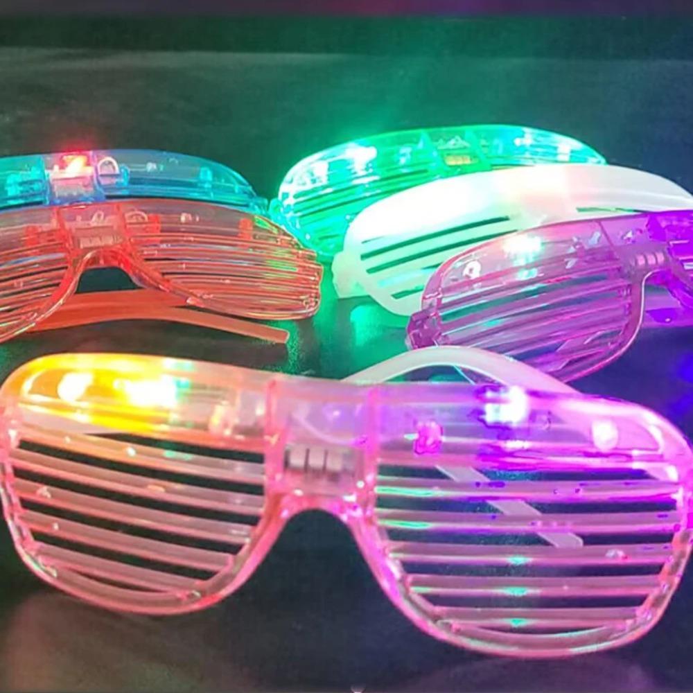 10/20/30PCS 3 Modes LED Glasses Glow In The Dark Party Neon Luminous Glasses Birthday Wedding LED Party Supplies