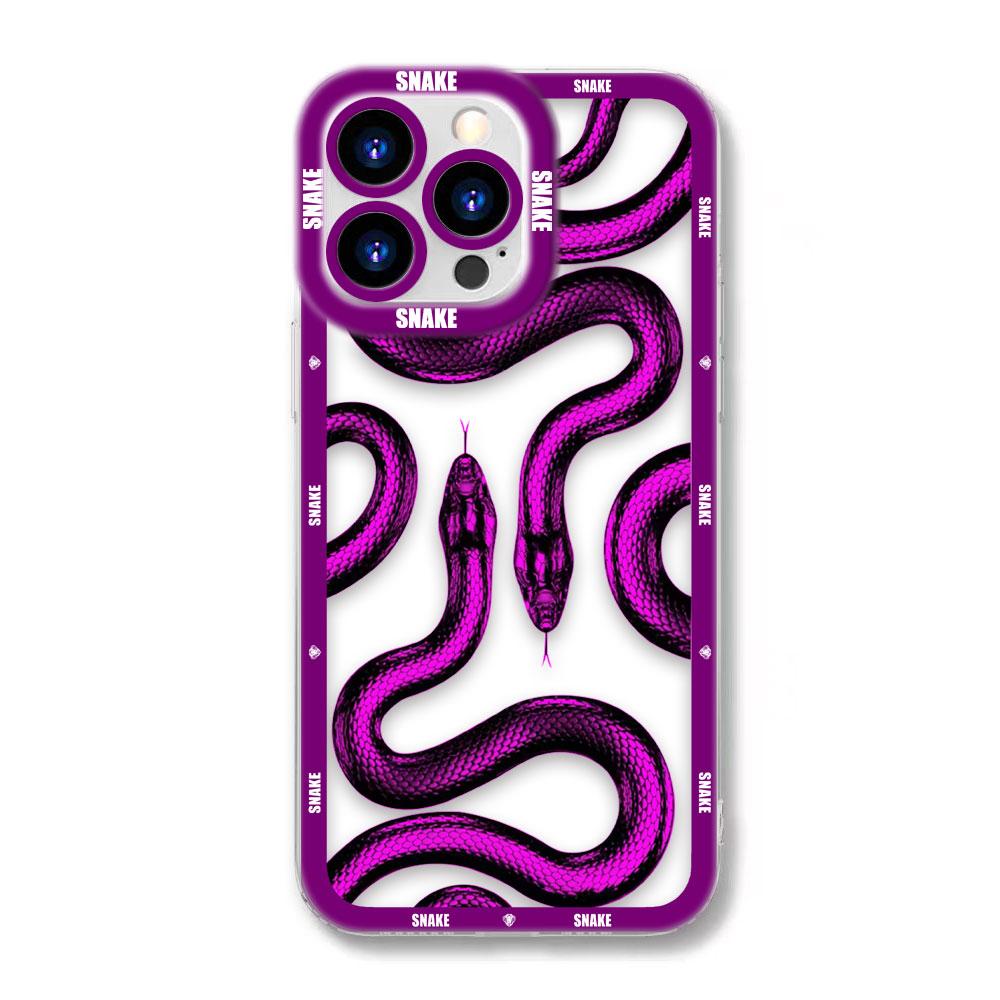 Black Purple Red Gold Snake Cover Clear Phone Case For Redmi Note 15 14 13 12 12S 11 11T 11S 10 9 10S 9S 8 Pro Plus Case Shell