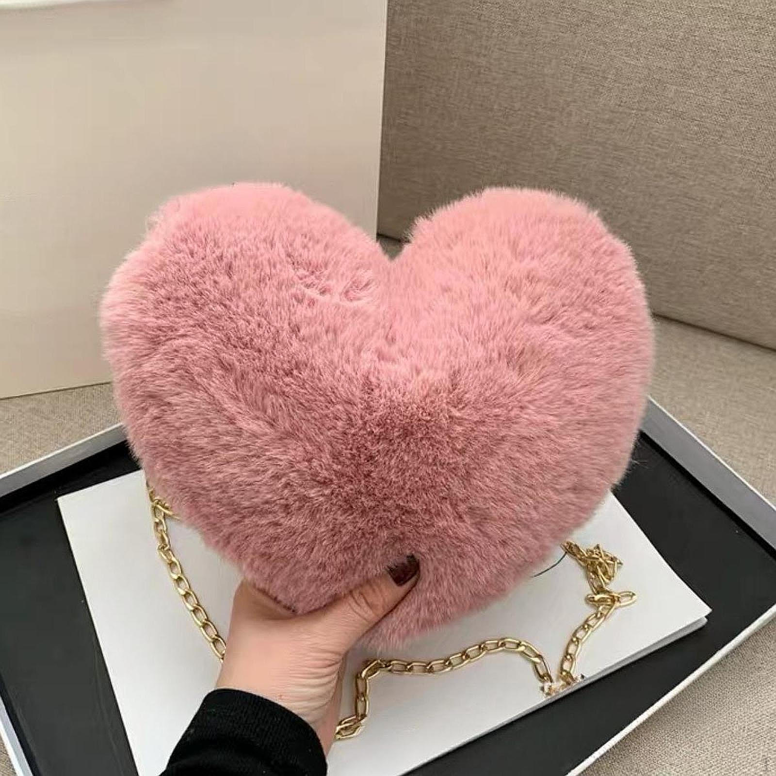 Сумка через плечо в форме сердца модная сумка через плечо легкая для использования на открытом воздухе розовый 757₽