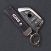With Car Logo Key Accessories Man Suede Keychain Keyring For BMW iX1 i7 F07 F48 F39 F34 F40 F45 F46 G30 G20 G32 E70 E71 E66 E65