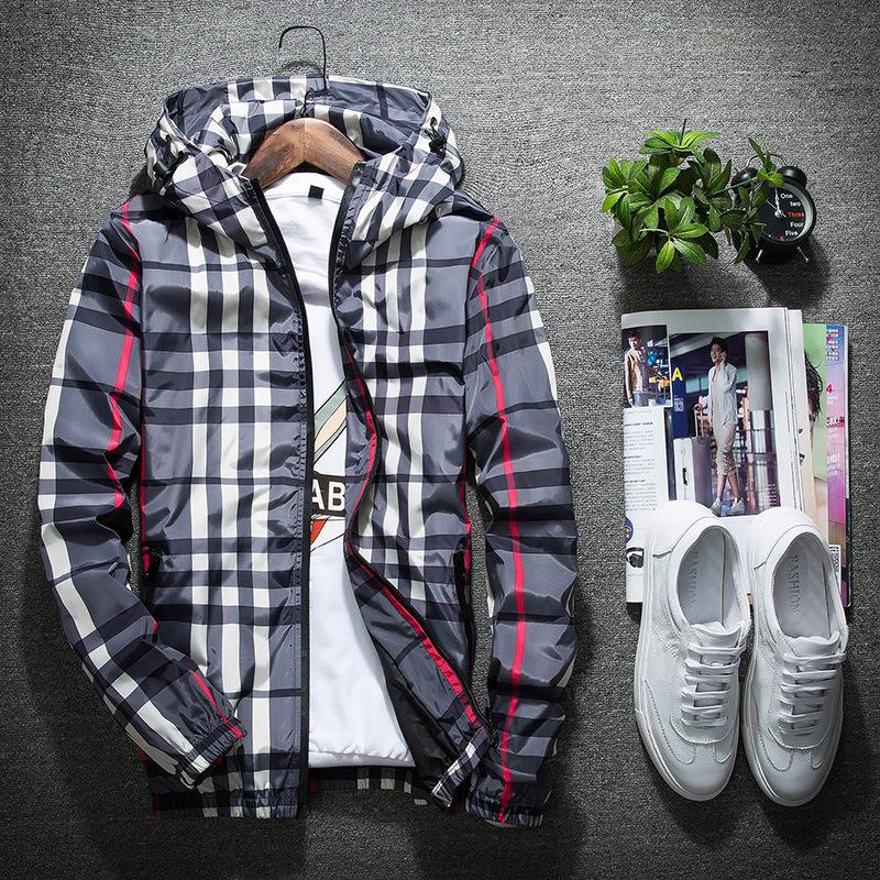 Veste à carreaux pour homme, coupe ajustée, à capuche, polyvalente, décontractée, printemps-automne, Chine
