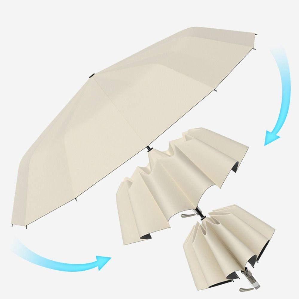 Strong Frame Folding Umbrella Windproof Oversized Umbrella Sunny Rainy Umbrella  Dual Purpose