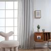 French Style Woven Cotton Linen Curtains Kitchen Window Semi-Sheer Decorative Panel Rod Pocket Grommet Hook
