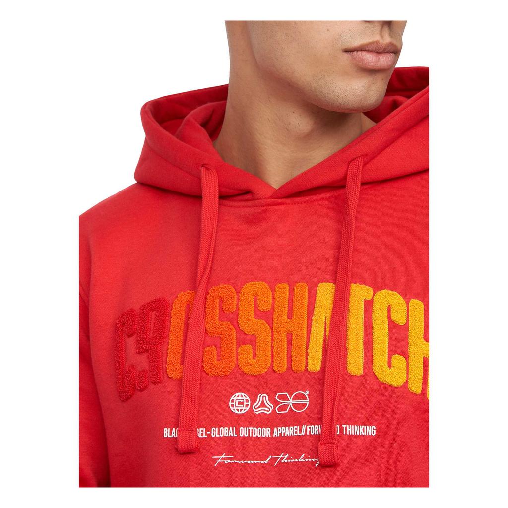 Crosshatch Mens Flocked Hoodie