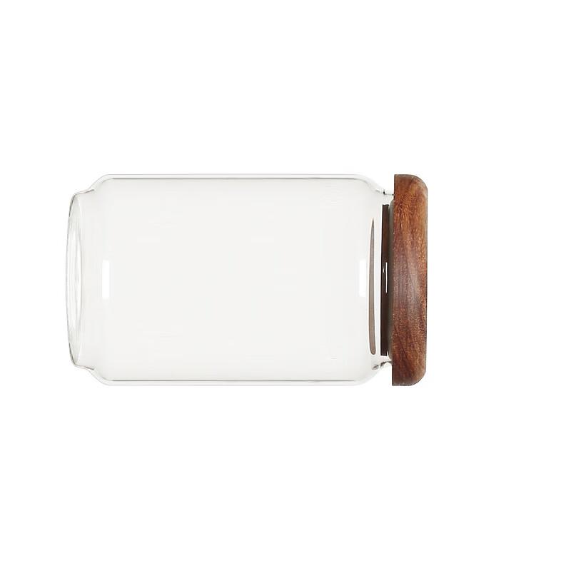 ZISIZ Glass Storage Jar with Wooden Lid
