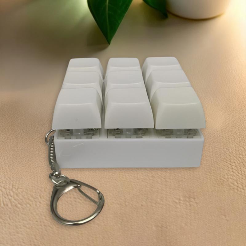 Hot 9 Keys Mechanical Keyboard Axis Tester Finger Keyboards Key Toy Stress Relief Fidget Button Toys Keycap Keychain Gift