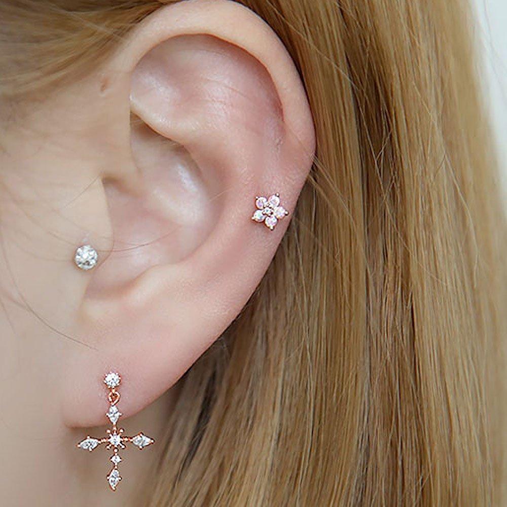 [1+1] Fashion Piercing Little Flower 2 types, choose 1 (sold individually)