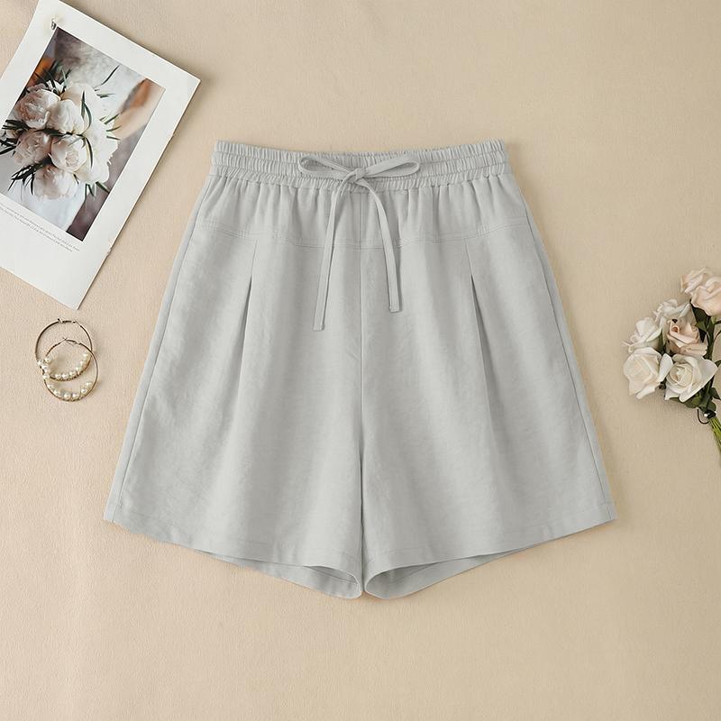 ZANZEA Women Casual Elastic Waist Solid Color Loose Summer Shorts
