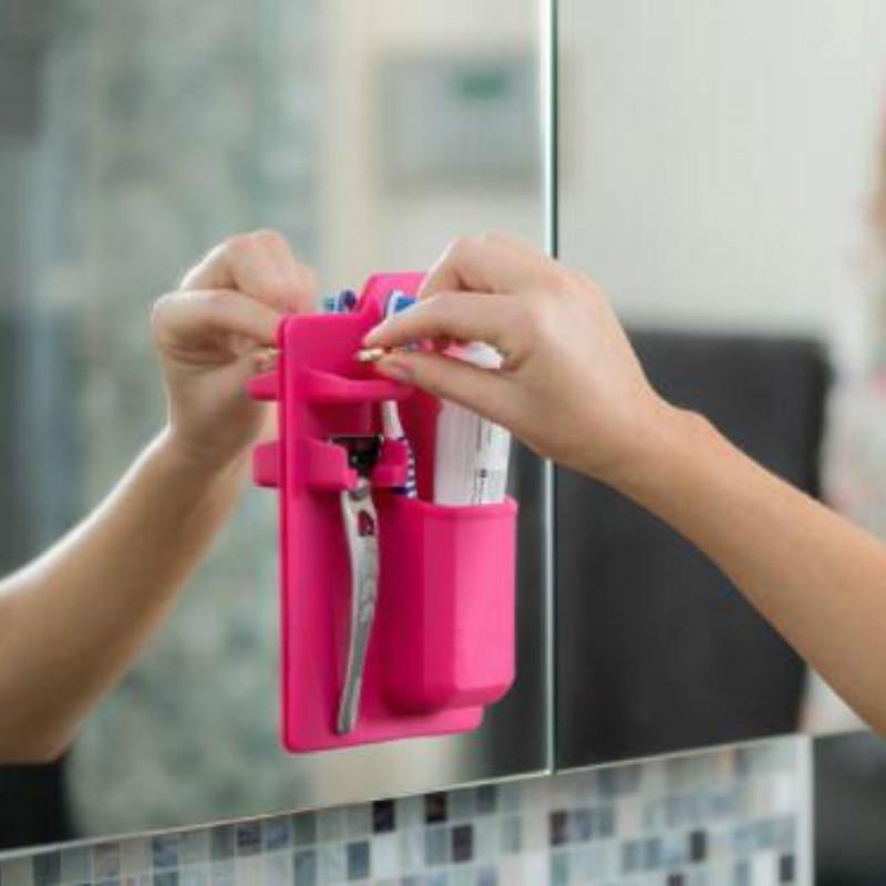 Silicone Toothbrush Holder Bathroom Product Home Organizer Mighty Toothpaste Holder