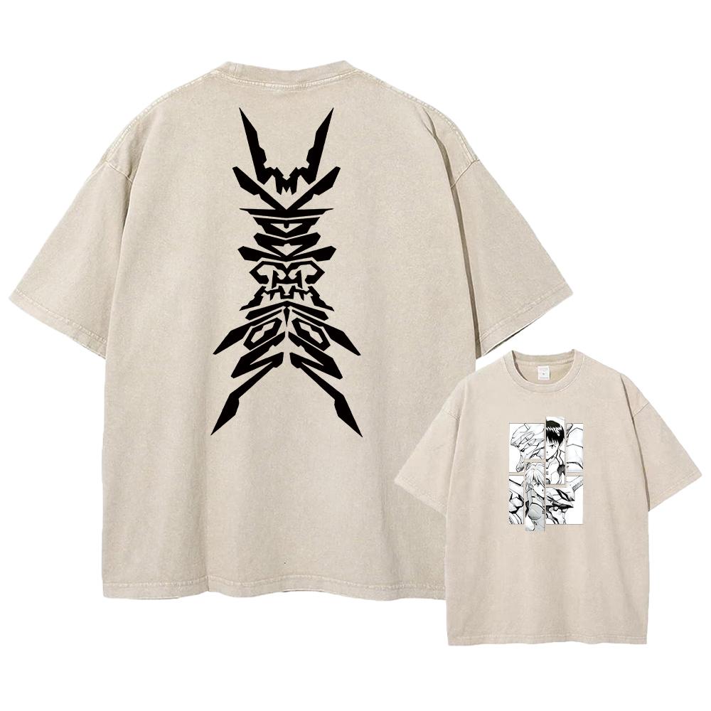 Graphic Vintage Acid Wash Cotton Tee for Men Women Summer Oversized TShirt Short Sleeve Crewneck Tops Cosplay Outfits
