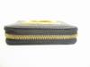 Authentic Salvatore Ferragamo Gancini Black Leather Round Zip Bifold Wallet #8762  Refurbished