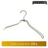 TAMATOSHI Double Steel Hangers, 38cm Wide, Antique Gold Plated, 10 Pieces, 5-Year Warranty, Developed by a Retail Fixture Manufacturer, Slim, Luxury,