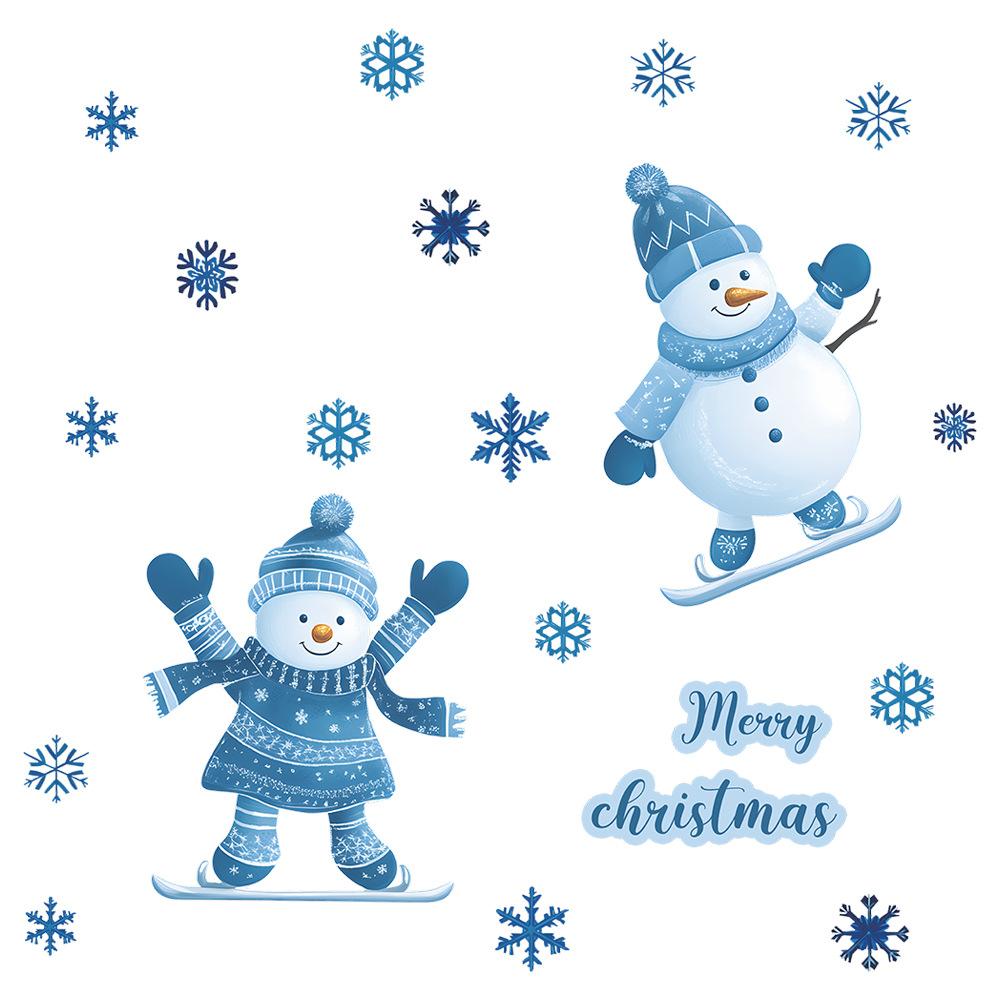 Snowman Christmas Cartoon Sticker Sticker Ski Sticker Kitchen Fridge Sticker