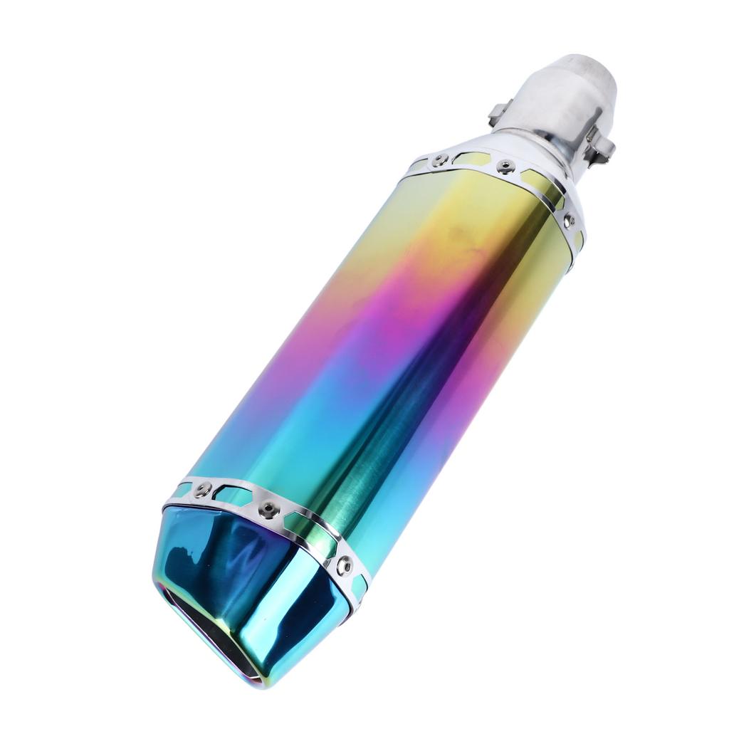 Motorcycle Exhaust Tip Pipe Large Displacement Stainless Steel Colorful Case Universal Outlets End Tailpipe for 51mm