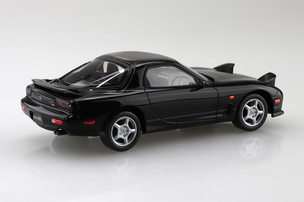 Aoshima Bunka Kyozai Rakupla Snap Kit Infini FD3S Brilliant Black Plastic Model 1/32 No.04-BB RX-7 Pre-Colored